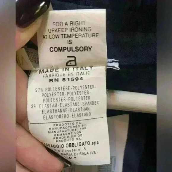 Nara Camicie Navy Ruffle Blouse size 4 NWT - Picture 7 of 15